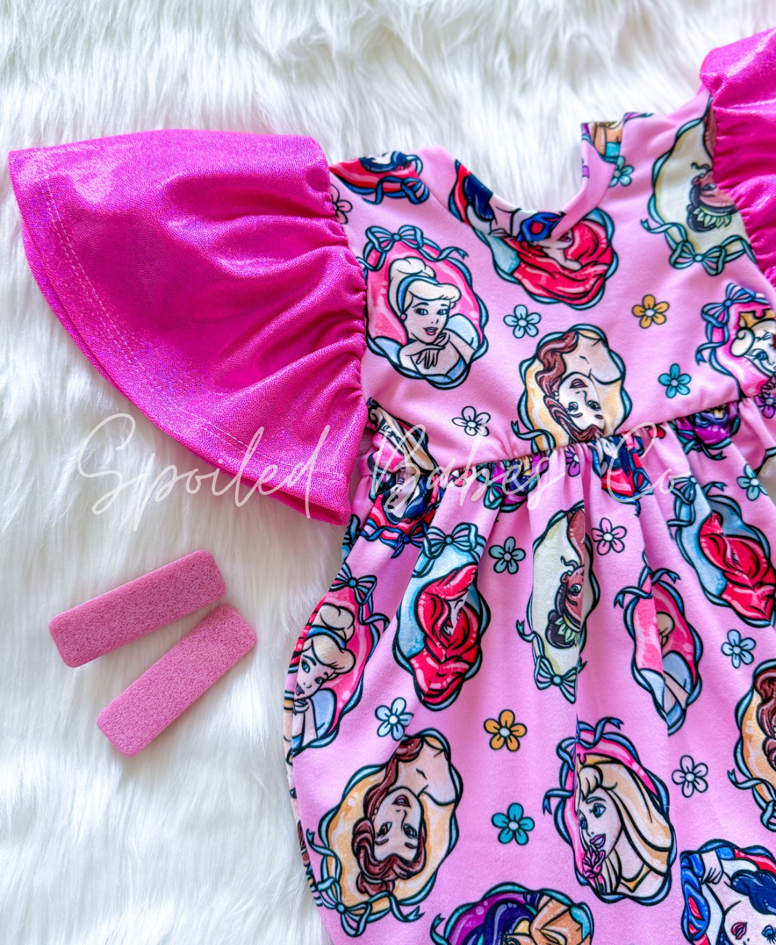 RTS Coquette Flutter Sleeve Bubble Romper 9/12