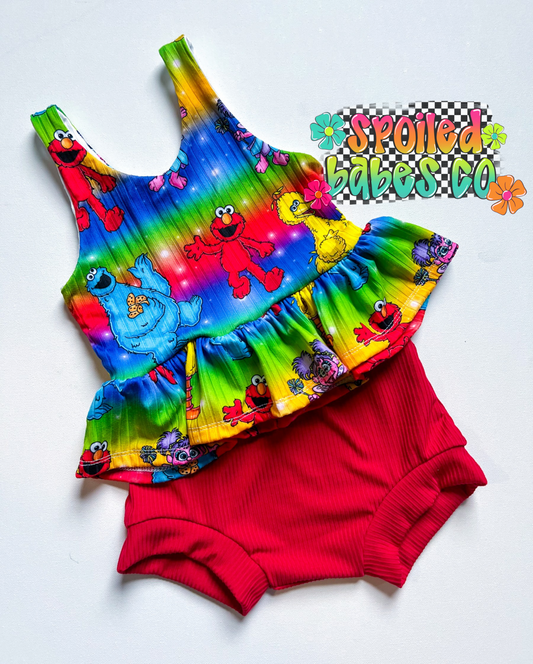 Rainbow Red Guy + Friends